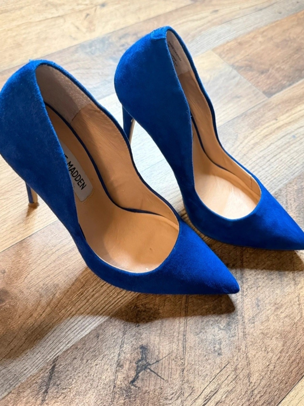 Steve Madden Cobalt Blue Suede Pointed-Toe Stilettos